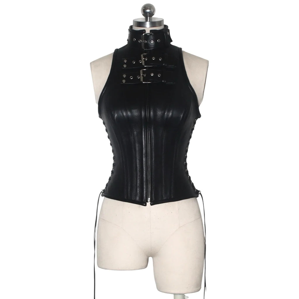 Lace-Up Buckle Vest