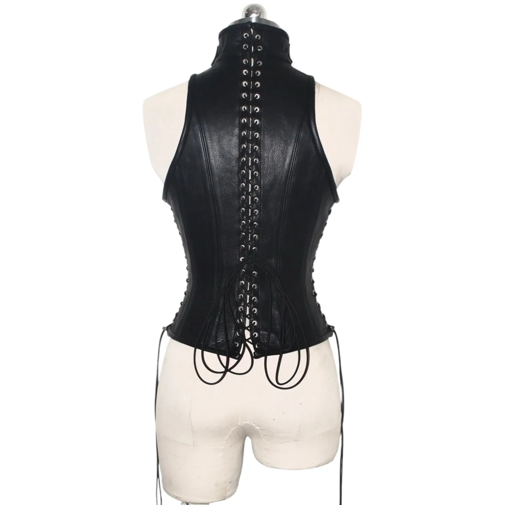 Lace-Up Buckle Vest