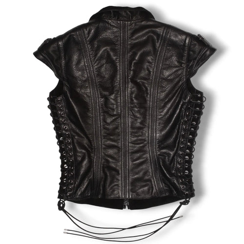 Lace-Up Leather Shirt